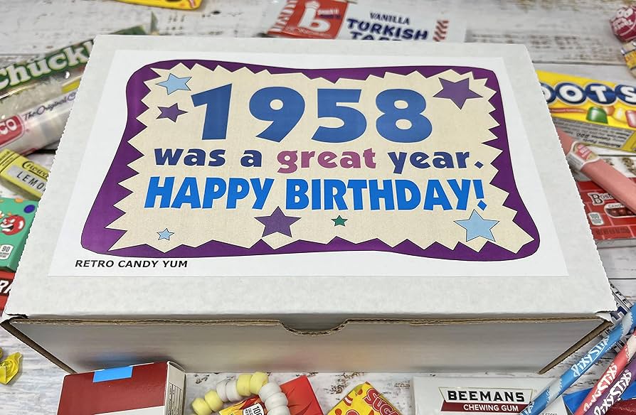 Amazon.com : RETRO CANDY YUM ~ 1958 67th Birthday Gift Box